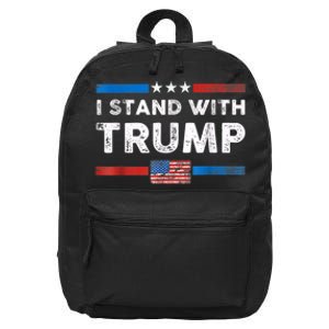 I Stand With Trump American Flag 16 in Basic Backpack