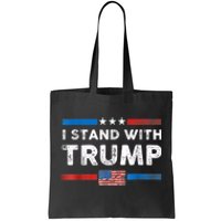 I Stand With Trump American Flag Tote Bag