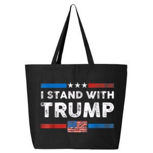 I Stand With Trump American Flag 25L Jumbo Tote