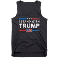 I Stand With Trump American Flag Tank Top