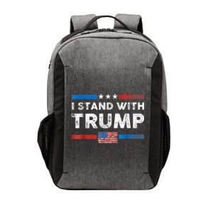 I Stand With Trump American Flag Vector Backpack