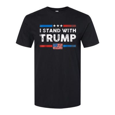 I Stand With Trump American Flag Softstyle® CVC T-Shirt