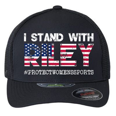 I Stand With Riley Gaines #ProtectWomensSports Flexfit Unipanel Trucker Cap