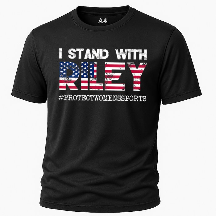 I Stand With Riley Gaines #ProtectWomensSports Cooling Performance Crew T-Shirt