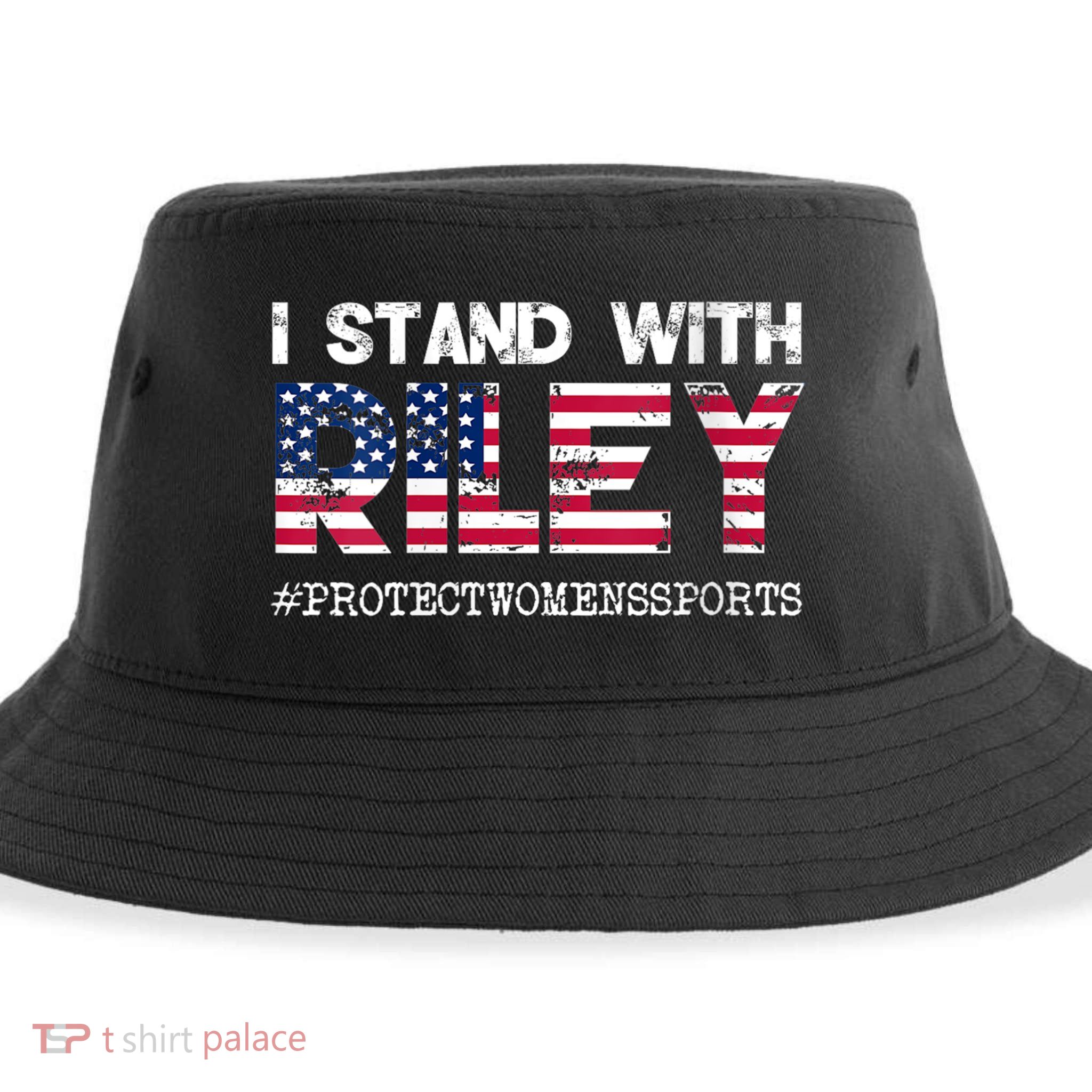 I Stand With Riley Gaines #ProtectWomensSports Sustainable Bucket Hat