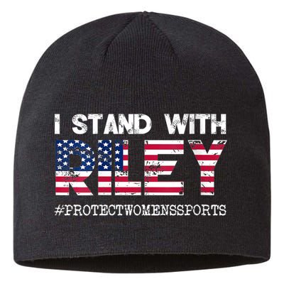 I Stand With Riley Gaines #ProtectWomensSports Sustainable Beanie