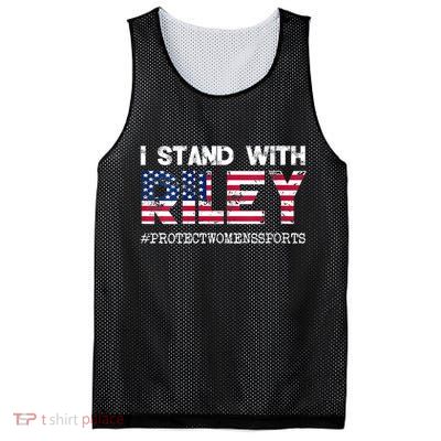 I Stand With Riley Gaines #ProtectWomensSports Mesh Reversible Basketball Jersey Tank