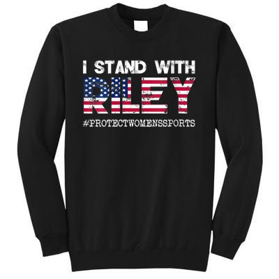 I Stand With Riley Gaines #ProtectWomensSports Tall Sweatshirt