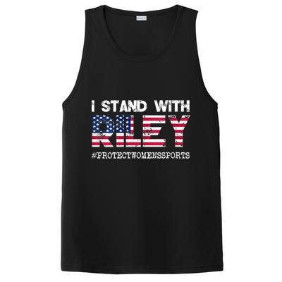I Stand With Riley Gaines #ProtectWomensSports PosiCharge Competitor Tank
