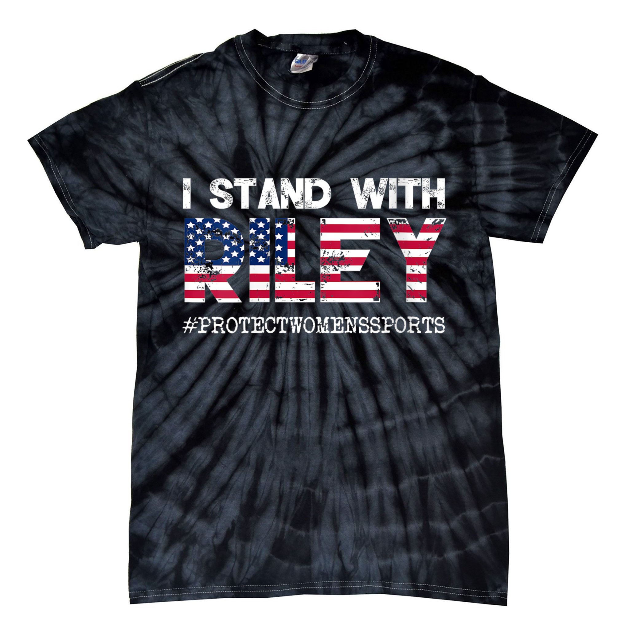I Stand With Riley Gaines #ProtectWomensSports Tie-Dye T-Shirt