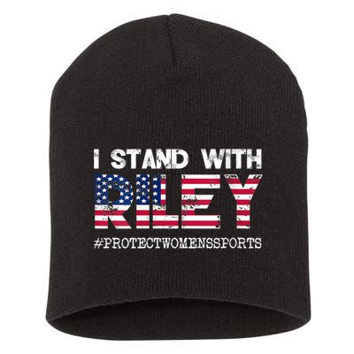 I Stand With Riley Gaines #ProtectWomensSports Short Acrylic Beanie