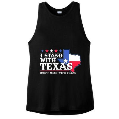 I Stand With Texas 2024 Don’T Mess With Texas Ladies PosiCharge Tri-Blend Wicking Tank