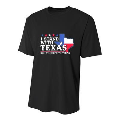 I Stand With Texas 2024 Don’T Mess With Texas Youth Performance Sprint T-Shirt