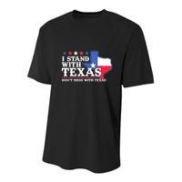 I Stand With Texas 2024 Don’T Mess With Texas Youth Performance Sprint T-Shirt