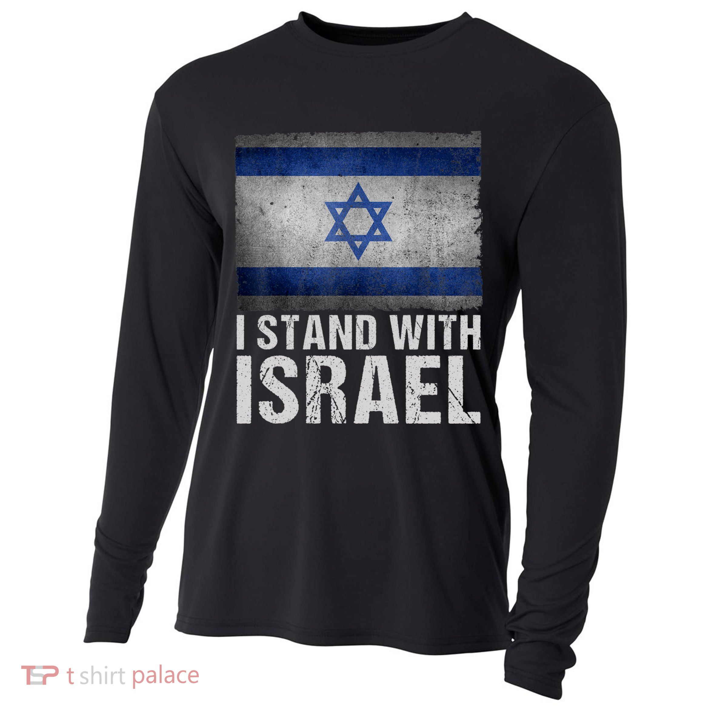 I Stand With Israel Cooling Performance Long Sleeve Crew