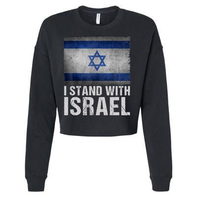 I Stand With Israel Cropped Pullover Crew