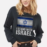 I Stand With Israel Cropped Pullover Crew