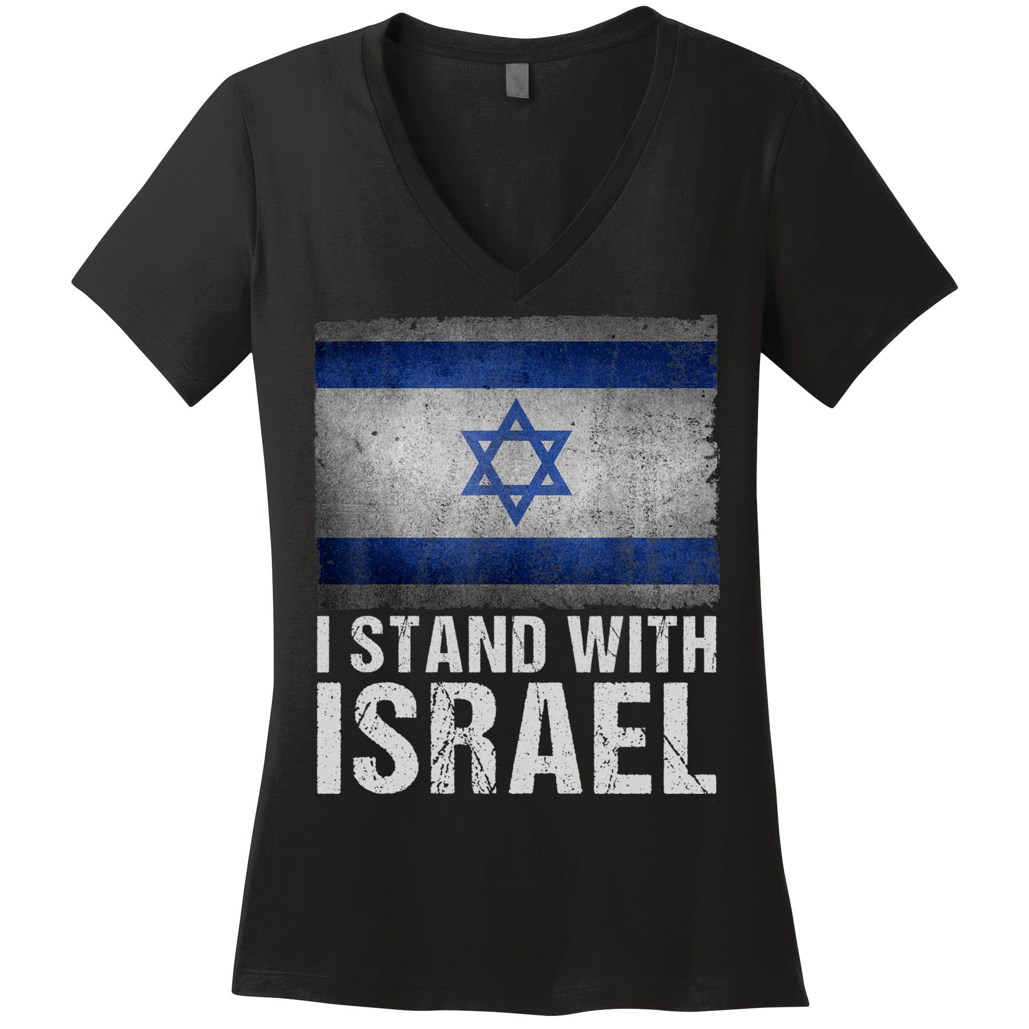 I Stand With Israel Women's V-Neck T-Shirt