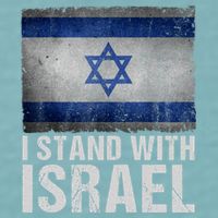 I Stand With Israel Sueded Cloud Jersey T-Shirt