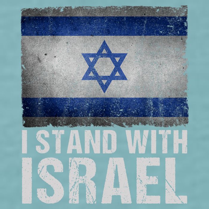 I Stand With Israel Sueded Cloud Jersey T-Shirt