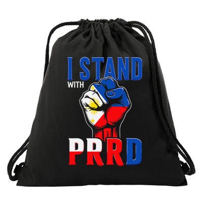 I Stand With PRRD Philippine Flag Support Drawstring Bag