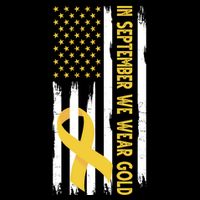 In September We Wear Gold Childhood Cancer Awareness Flag Doggie Tank