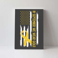 In September We Wear Gold Childhood Cancer Awareness Flag Canvas