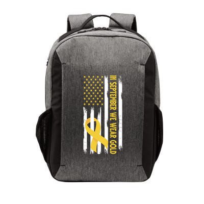 In September We Wear Gold Childhood Cancer Awareness Flag Vector Backpack