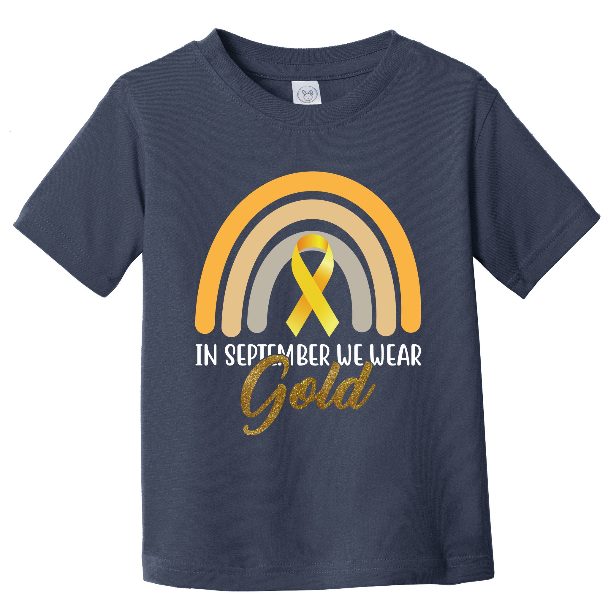 In September We Wear Gold Childhood Cancer Rainbow Toddler T-Shirt