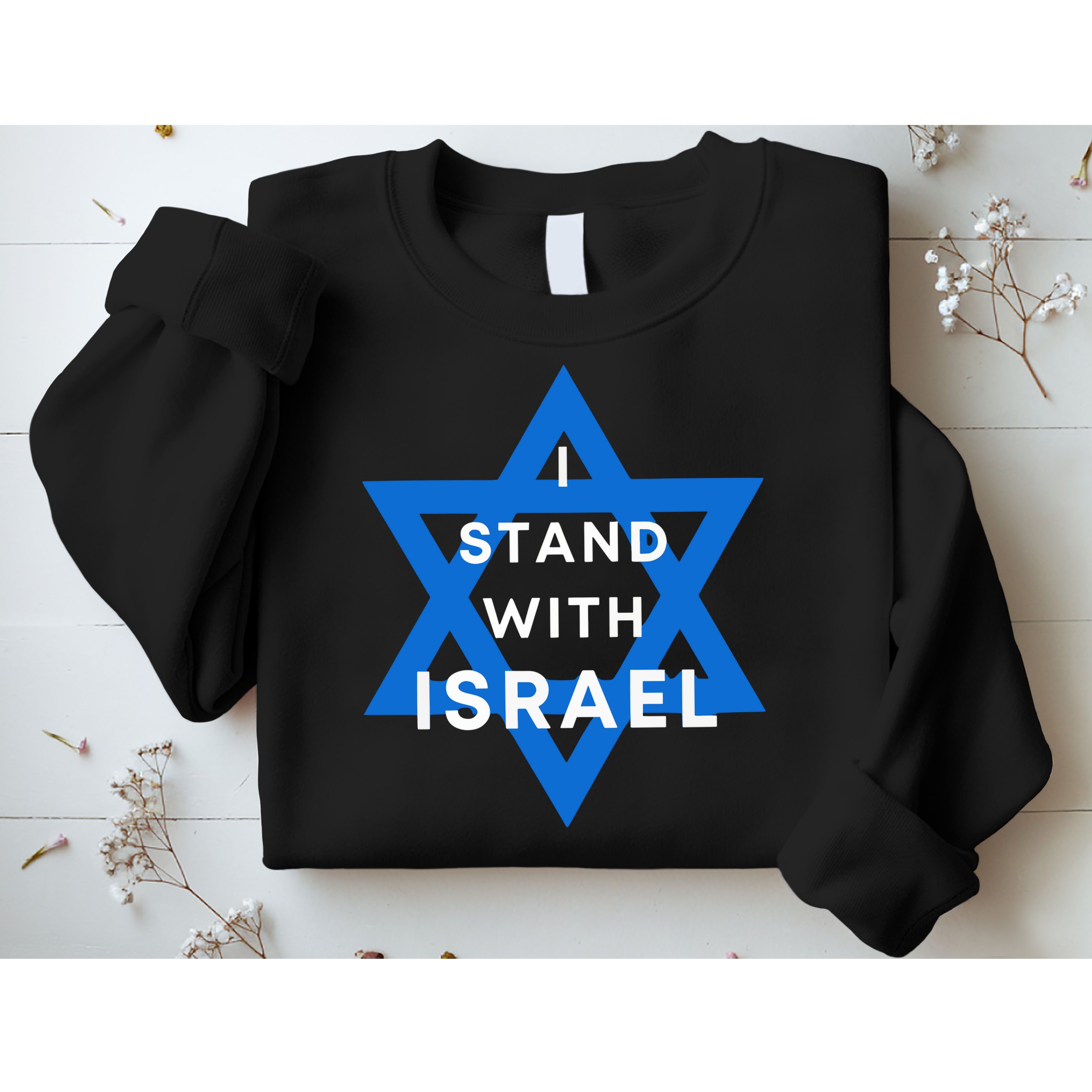 I Stand With Israel Support Black Sweatshirt