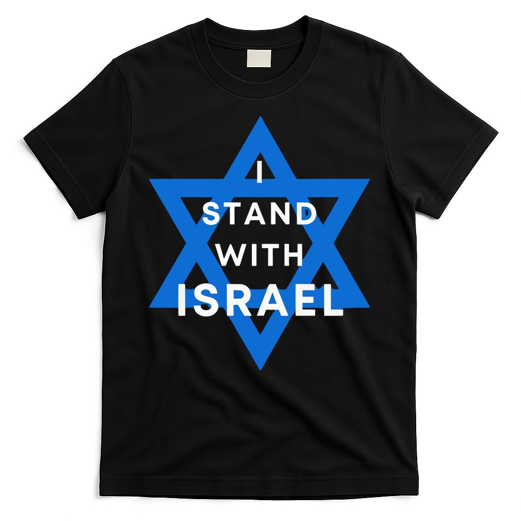 I Stand With Israel Support Black T-Shirt