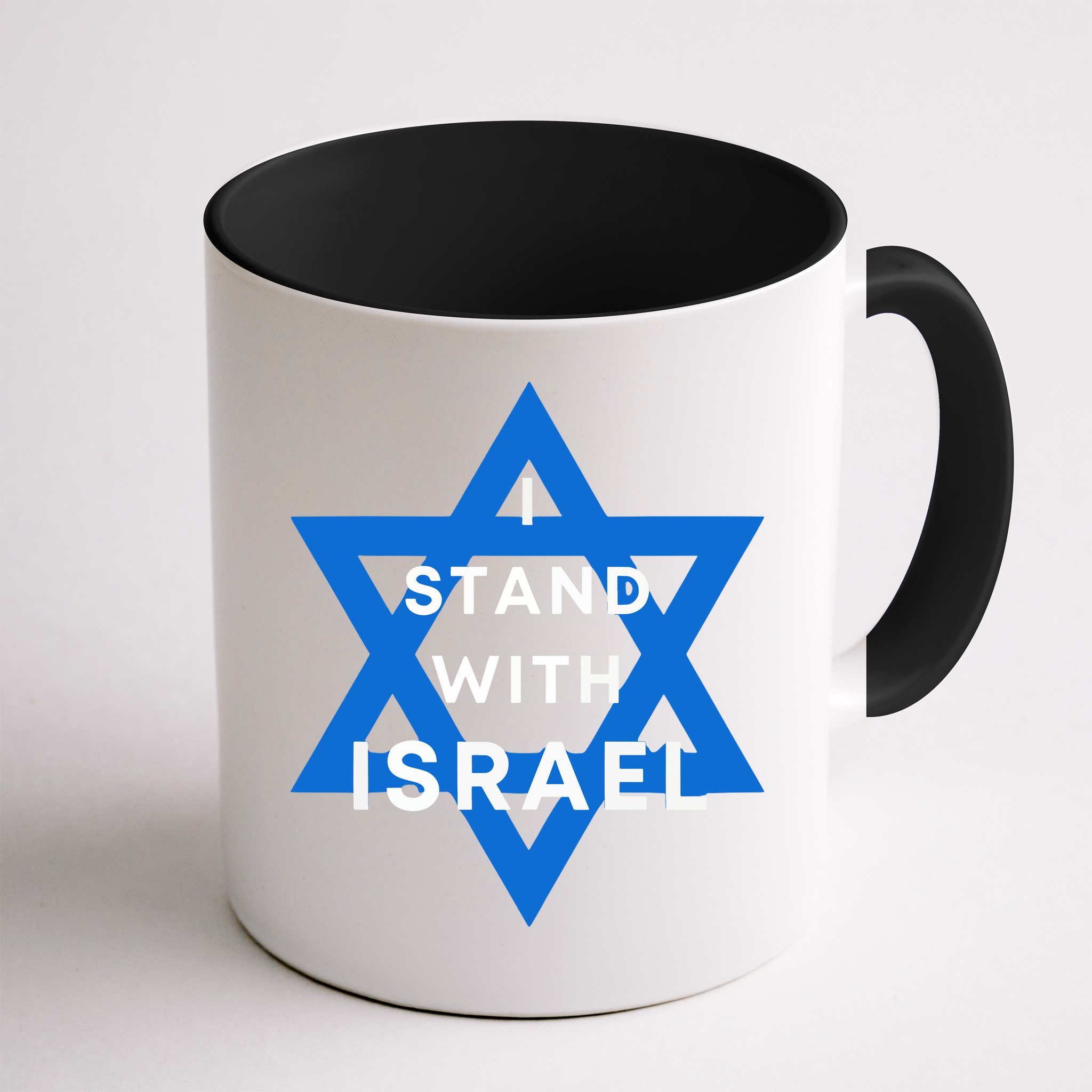 I Stand With Israel Support Black Mug