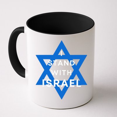 I Stand With Israel Support Black Mug