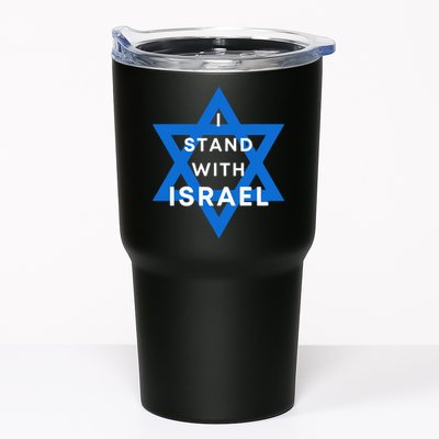 I Stand With Israel Support Black Tumbler