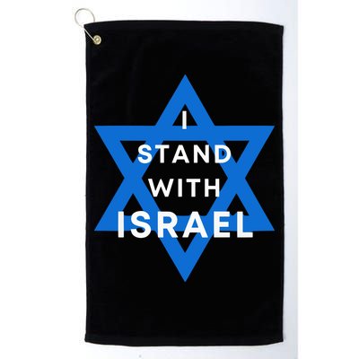 I Stand With Israel Support Black Golf Towel