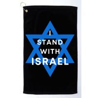 I Stand With Israel Support Black Golf Towel