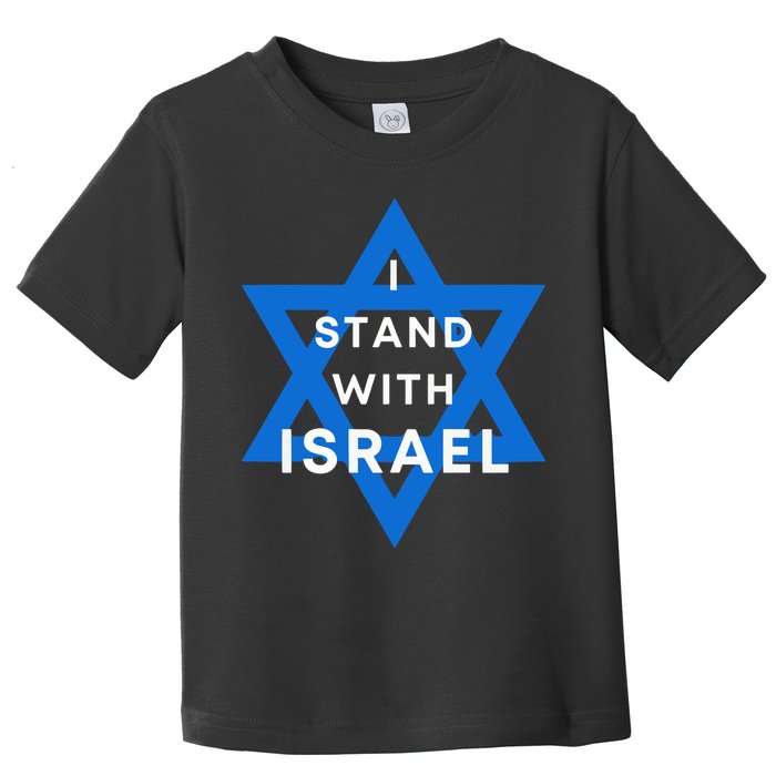 I Stand With Israel Support Black Toddler T-Shirt