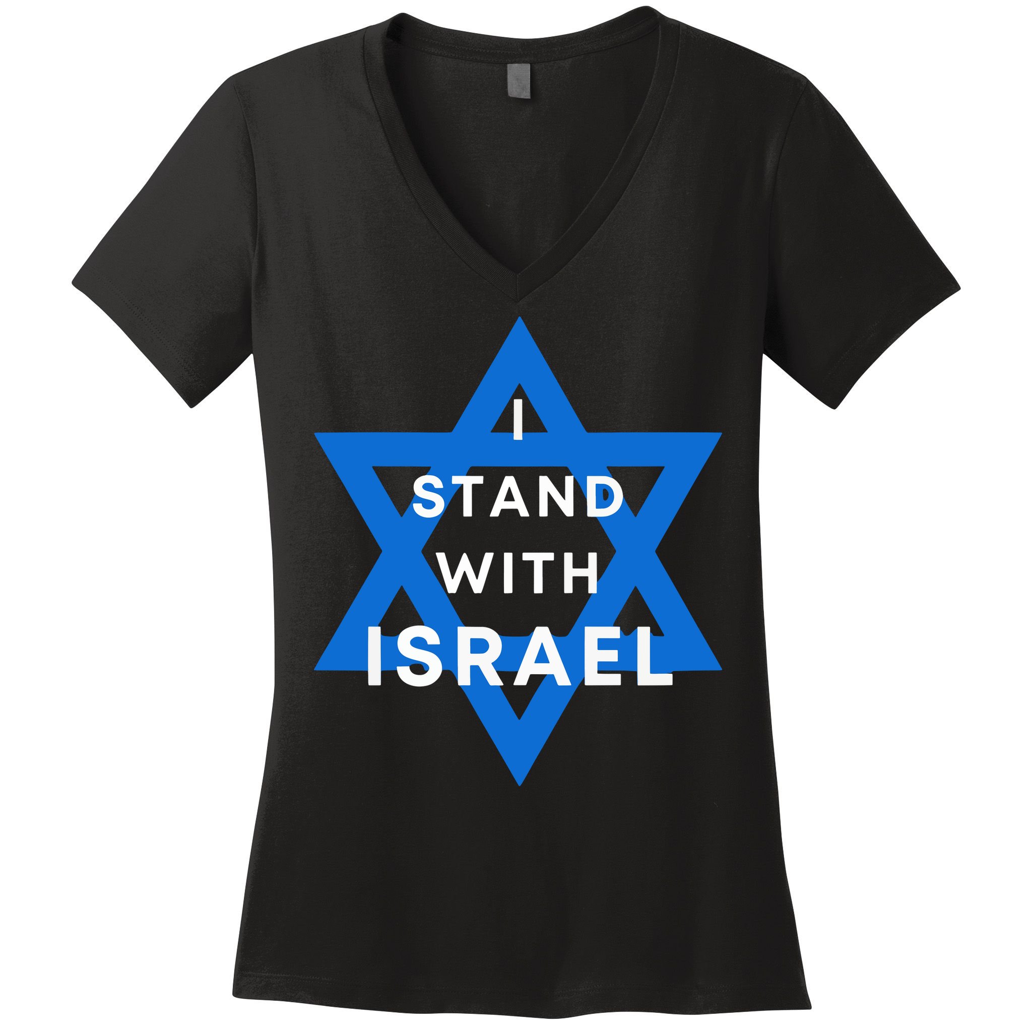 I Stand With Israel Support Black Women's V-Neck T-Shirt