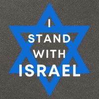 I Stand With Israel Support Black Cotton Canvas Backpack