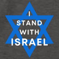 I Stand With Israel Support Black Vector Backpack