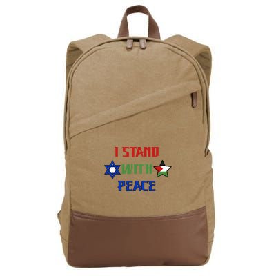 i stand with peace palestine israel Cotton Canvas Backpack