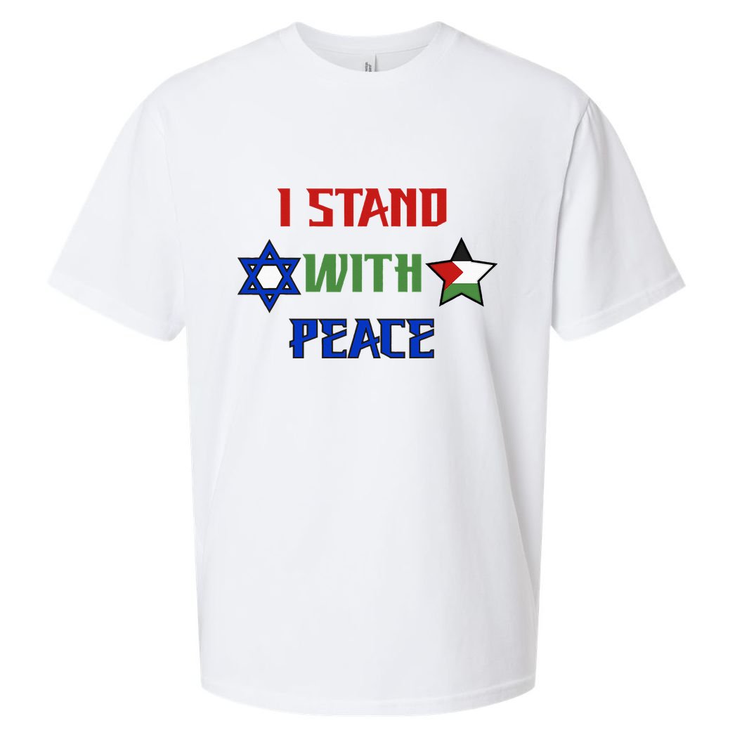 i stand with peace palestine israel Sueded Cloud Jersey T-Shirt
