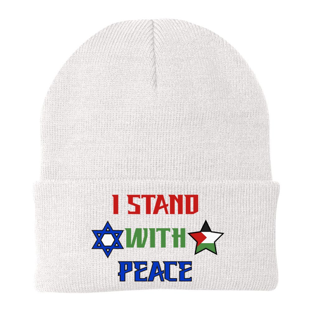 i stand with peace palestine israel Beanie