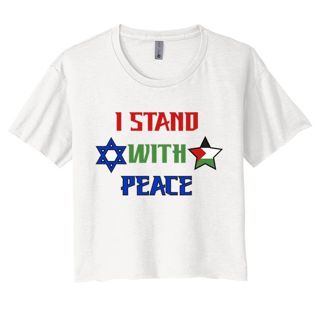i stand with peace palestine israel Crop Top