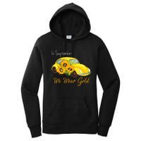 In September We Wear Gold Sunflower Vintage Car Women's Pullover Hoodie