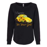 In September We Wear Gold Sunflower Vintage Car Womens California Wash Sweatshirt