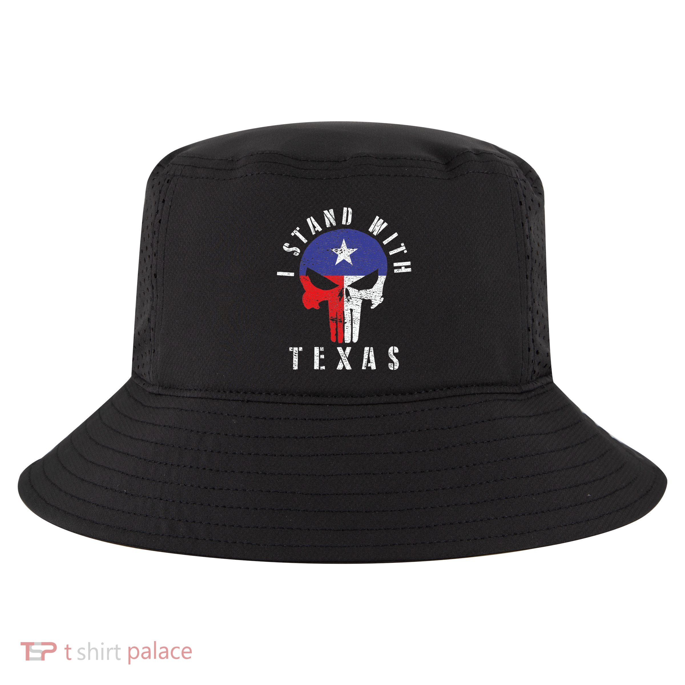 I Stand With Texas Flag Usa State Of Texas Cool Comfort Performance Bucket Hat