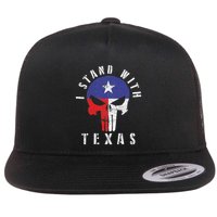 I Stand With Texas Flag Usa State Of Texas Flat Bill Trucker Hat