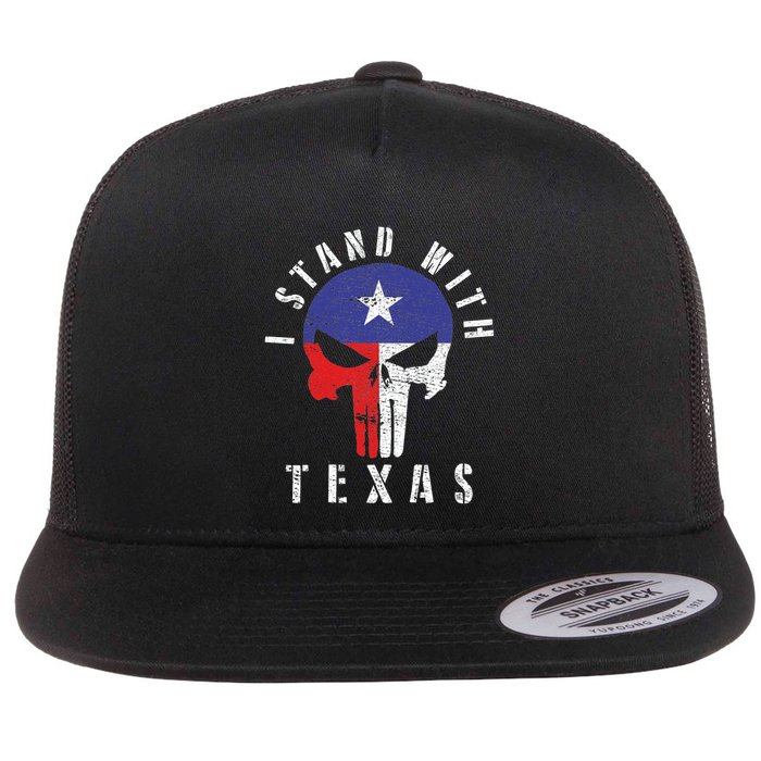 I Stand With Texas Flag Usa State Of Texas Flat Bill Trucker Hat