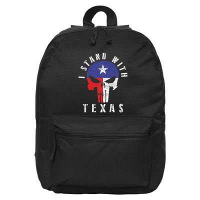 I Stand With Texas Flag Usa State Of Texas 16 in Basic Backpack